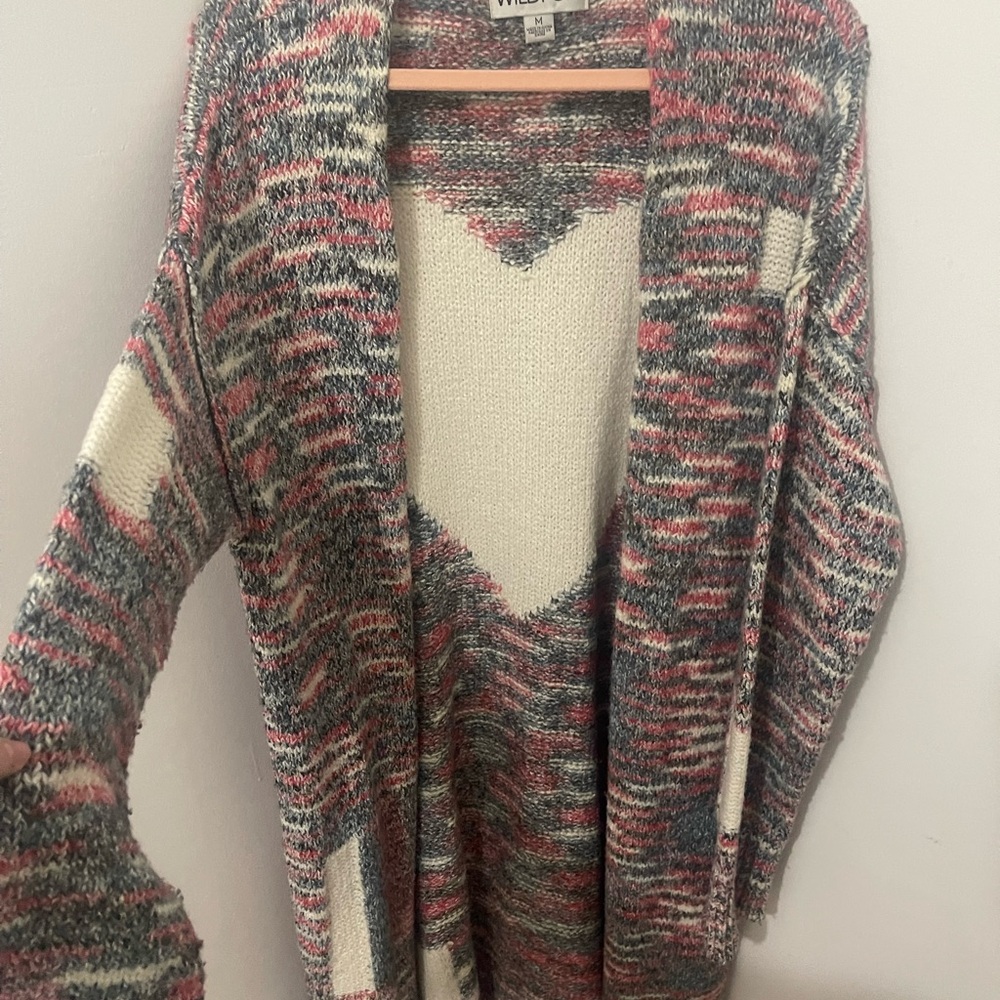 Heart Patterned Multicolor Sweater - image 2